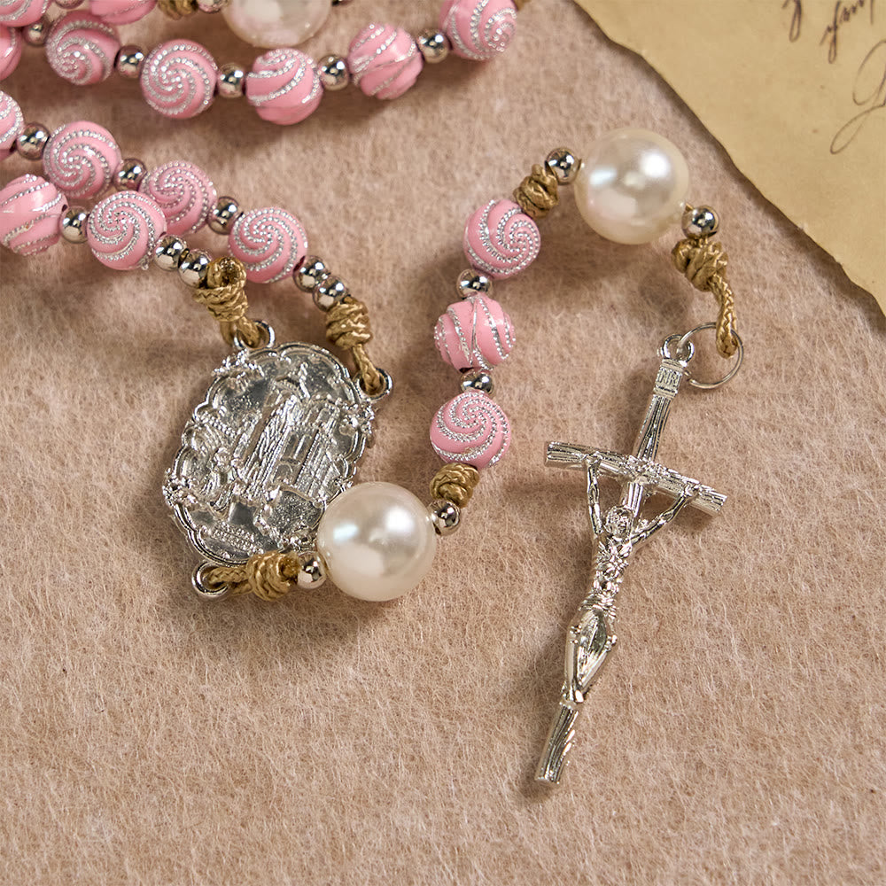 Christianartworkshop Gnadenvoller Rosenkranz aus Rosenblättern: Ein heiliges Symbol für Gebet und Besinnung - image 7