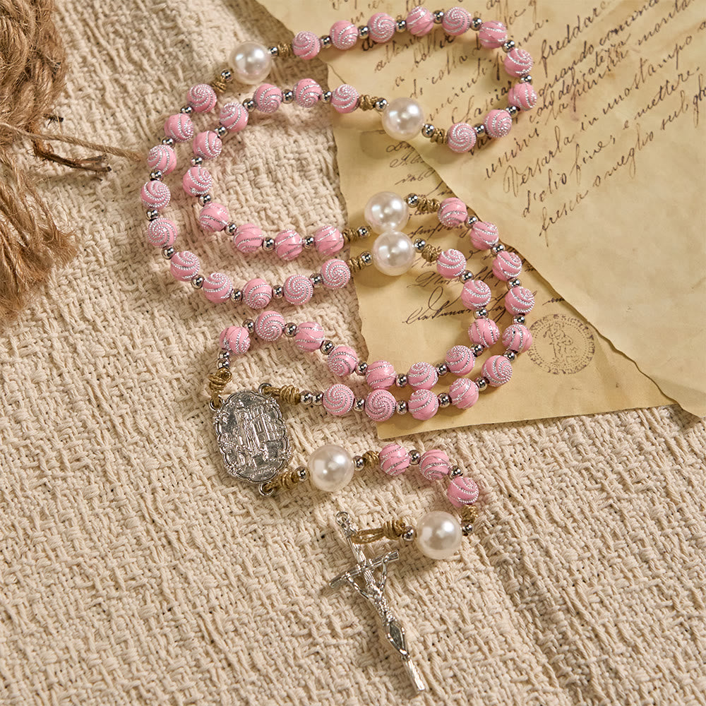 Christianartworkshop Gnadenvoller Rosenkranz aus Rosenblättern: Ein heiliges Symbol für Gebet und Besinnung - image 4