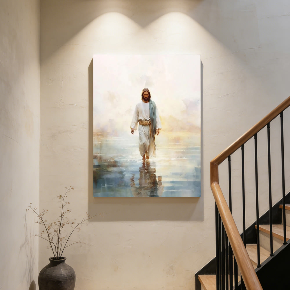 Christianartworkshop Christus auf dem Wasser – Wandbild: Ein Zeichen himmlischen Mutes und Vertrauens - image 1