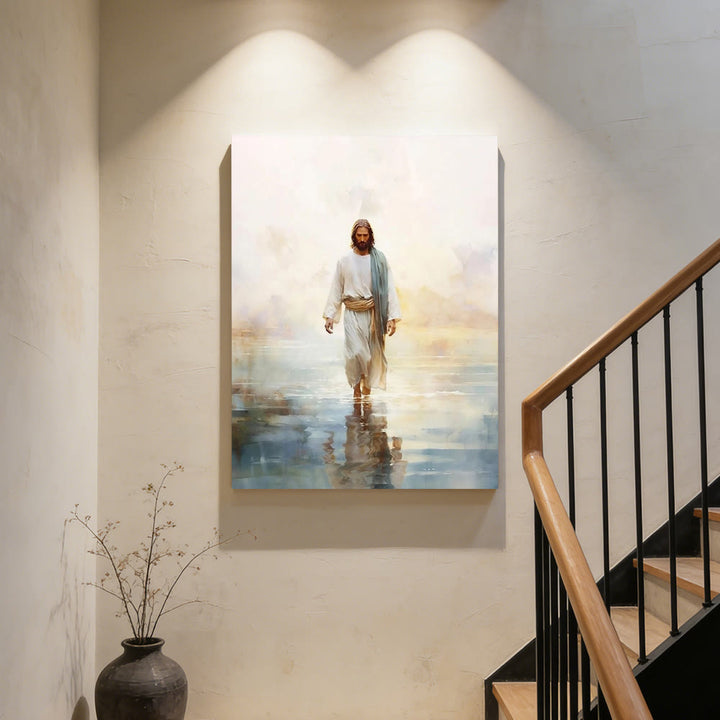 Christianartworkshop Christus auf dem Wasser – Wandbild: Ein Zeichen himmlischen Mutes und Vertrauens - image 1