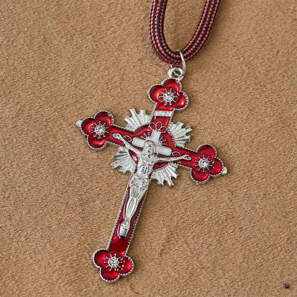 Christianartworkshop Rosenkranz der Göttlichen Barmherzigkeit mit natürlichen roten Achatperlen - image 6