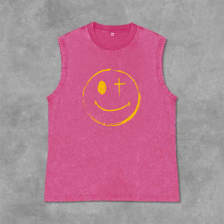 Christianartworkshop Unisex-Tanktop mit Smiley-Gesicht und Jesus-Motiv - image 33