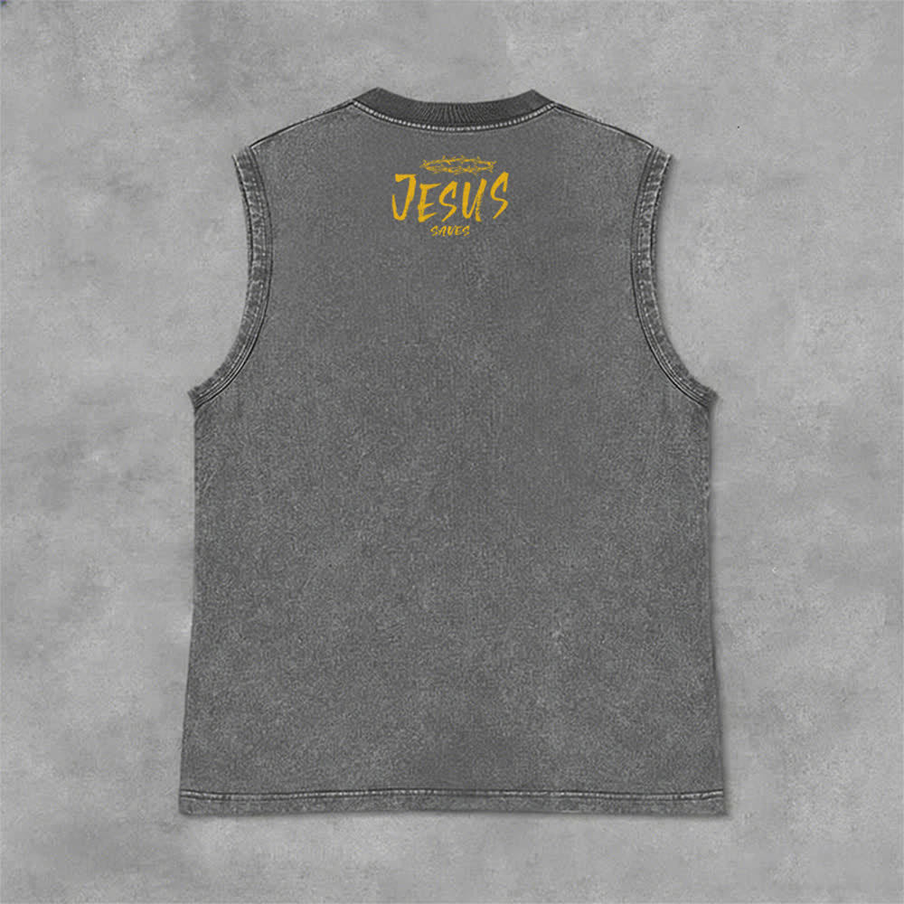 Christianartworkshop Unisex-Tanktop mit Smiley-Gesicht und Jesus-Motiv - image 20