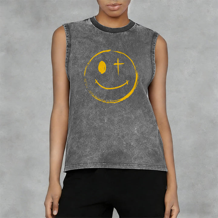Christianartworkshop Unisex-Tanktop mit Smiley-Gesicht und Jesus-Motiv - image 17