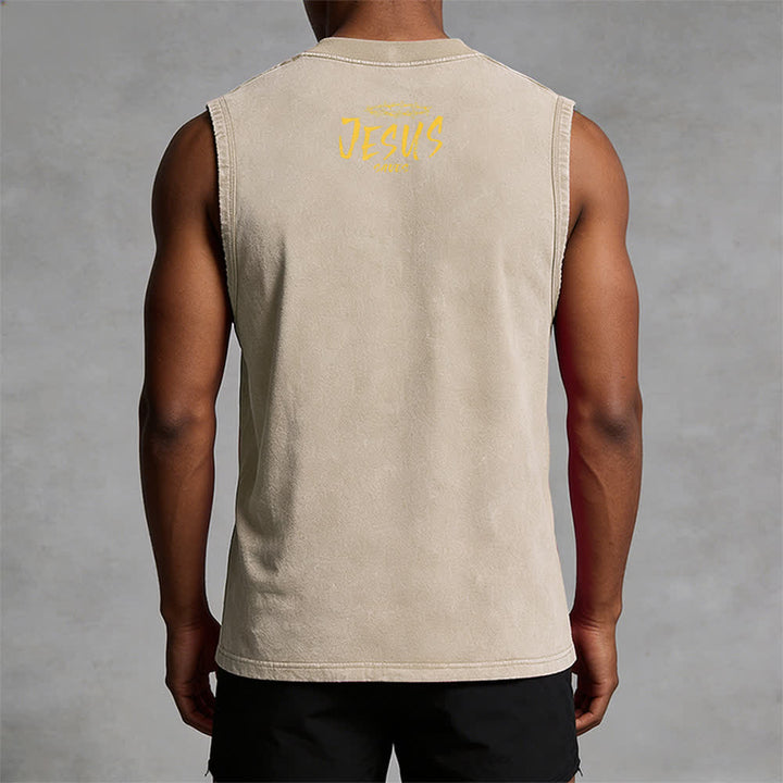 Christianartworkshop Unisex-Tanktop mit Smiley-Gesicht und Jesus-Motiv - image 23