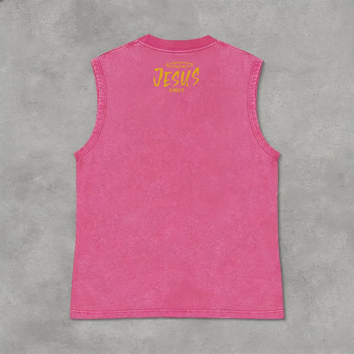 Christianartworkshop Unisex-Tanktop mit Smiley-Gesicht und Jesus-Motiv - image 34