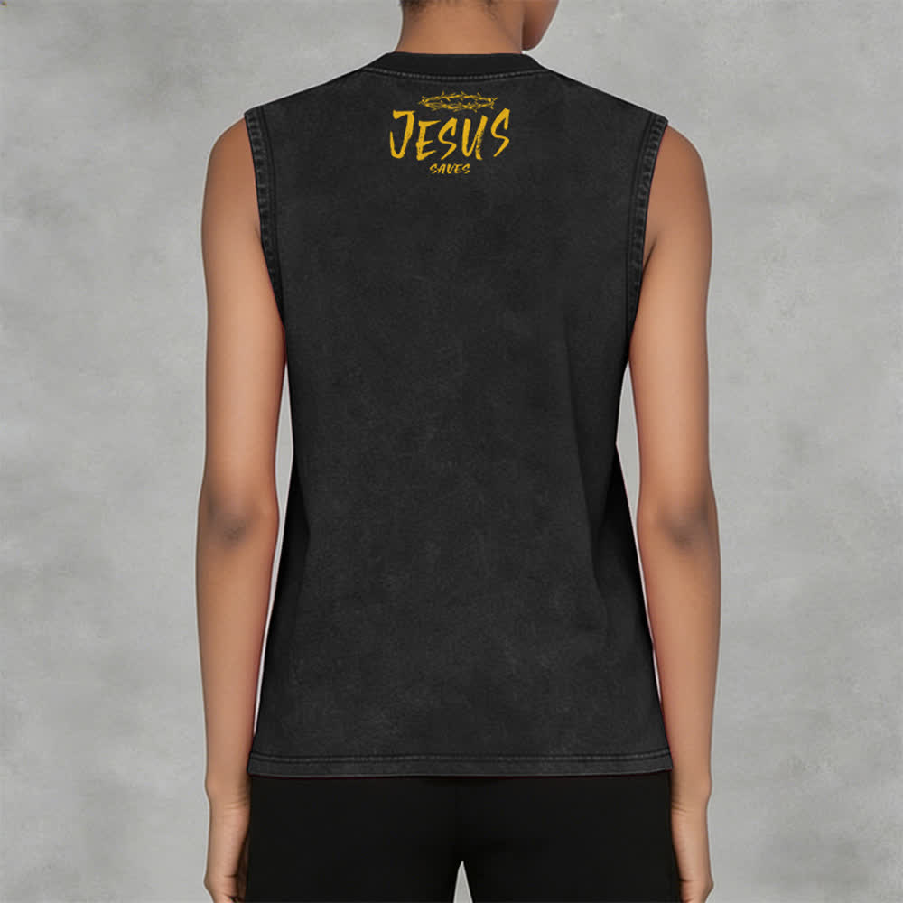 Christianartworkshop Unisex-Tanktop mit Smiley-Gesicht und Jesus-Motiv - image 11