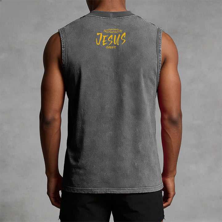 Christianartworkshop Unisex-Tanktop mit Smiley-Gesicht und Jesus-Motiv - image 16