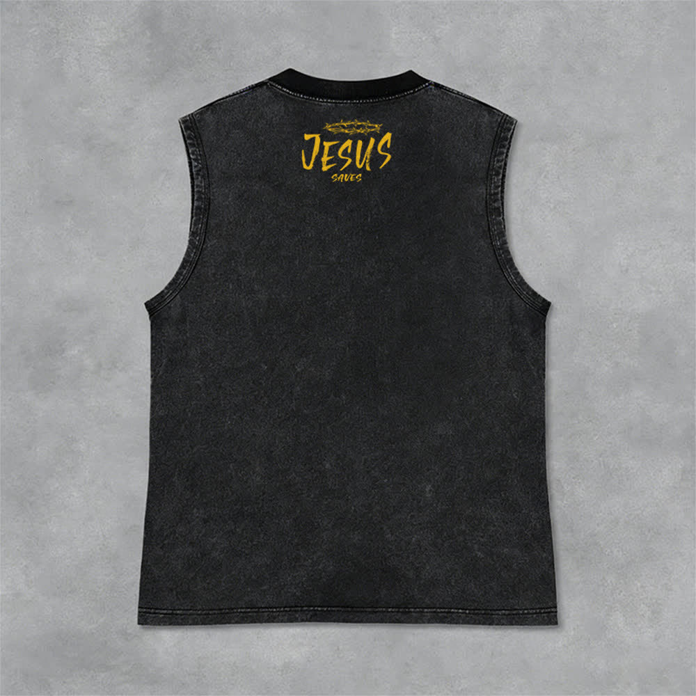 Christianartworkshop Unisex-Tanktop mit Smiley-Gesicht und Jesus-Motiv - image 13