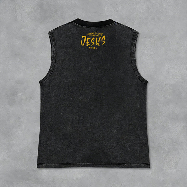 Christianartworkshop Unisex-Tanktop mit Smiley-Gesicht und Jesus-Motiv - image 13