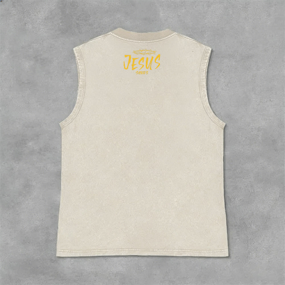 Christianartworkshop Unisex-Tanktop mit Smiley-Gesicht und Jesus-Motiv - image 27