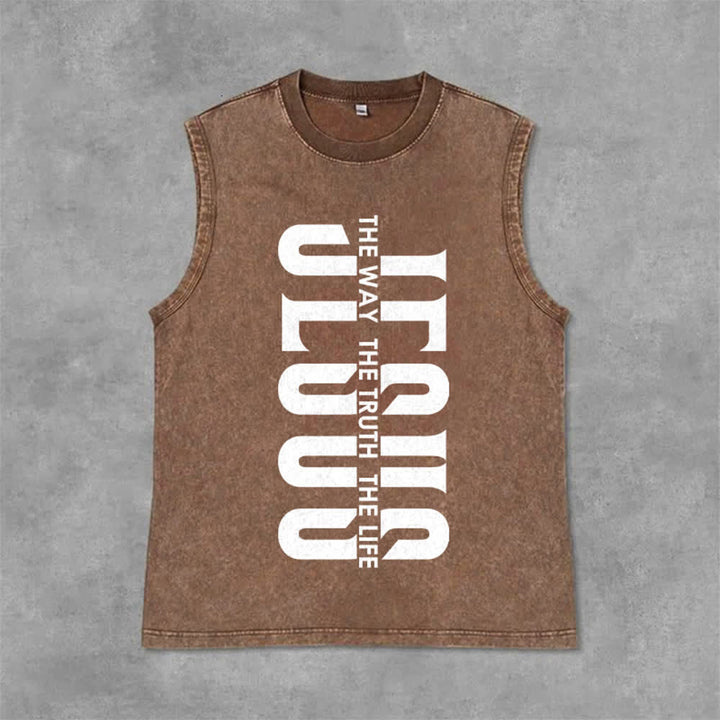 Christianartworkshop Unisex-Tanktop „Der Weg, die Wahrheit, das Leben“ - Braun - 2XL - image 12
