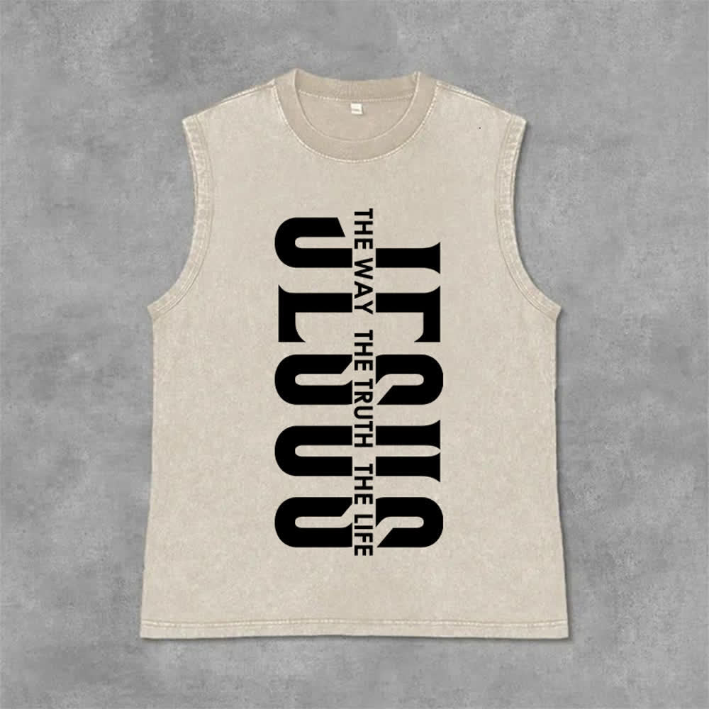 Christianartworkshop Unisex-Tanktop „Der Weg, die Wahrheit, das Leben“ - Beige - 2XL - image 6