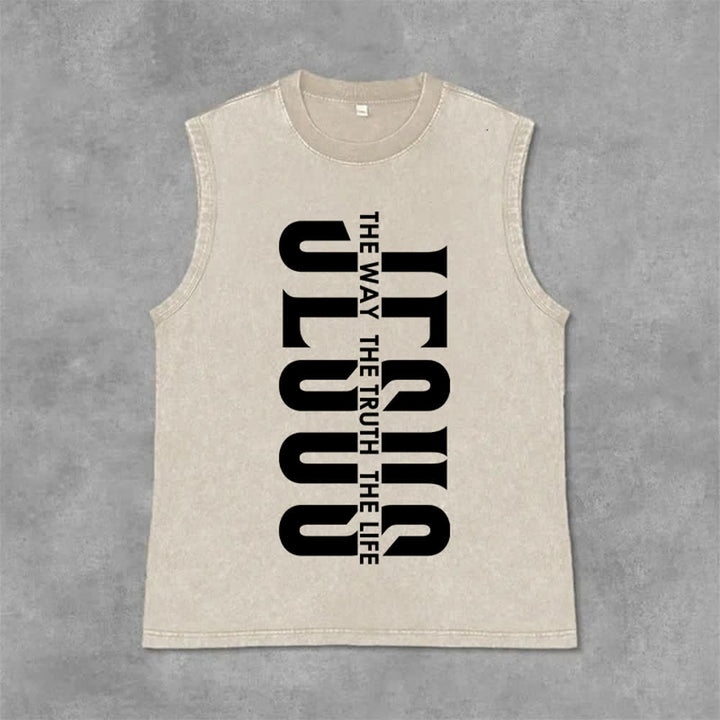 Christianartworkshop Unisex-Tanktop „Der Weg, die Wahrheit, das Leben“ - Beige - 2XL - image 6