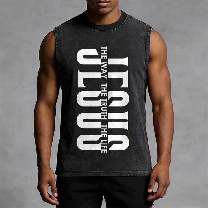 Christianartworkshop Unisex-Tanktop „The Way The Truth The Life“ - image 4