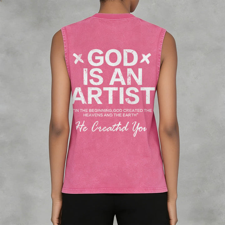 Christianartworkshop „Gott ist ein Künstler“ Unisex-Tanktop (gewaschen) - image 14