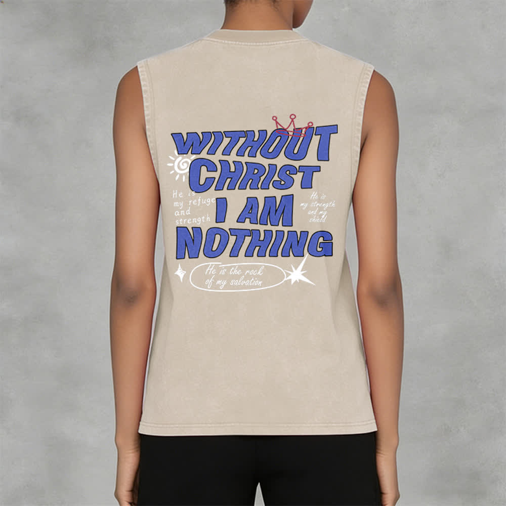 Christianartworkshop Ohne Christus bin ich nichts Unisex-Tanktop - image 3