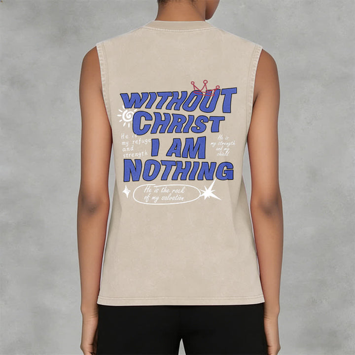 Christianartworkshop Ohne Christus bin ich nichts Unisex-Tanktop - image 3
