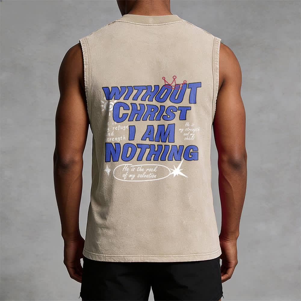 Christianartworkshop Ohne Christus bin ich nichts Unisex-Tanktop - image 1