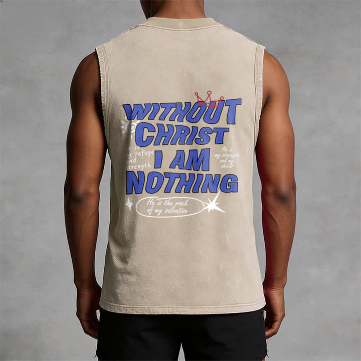 Christianartworkshop Ohne Christus bin ich nichts Unisex-Tanktop - image 1