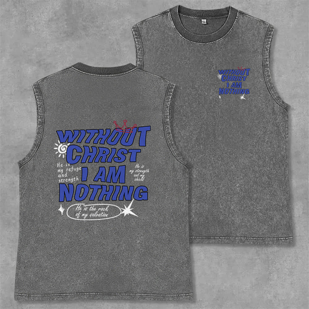 Christianartworkshop Ohne Christus bin ich nichts Unisex-Tanktop - Grau - 2XL - image 14
