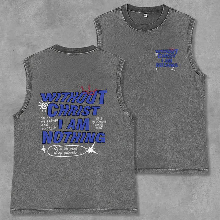 Christianartworkshop Ohne Christus bin ich nichts Unisex-Tanktop - Grau - 2XL - image 14