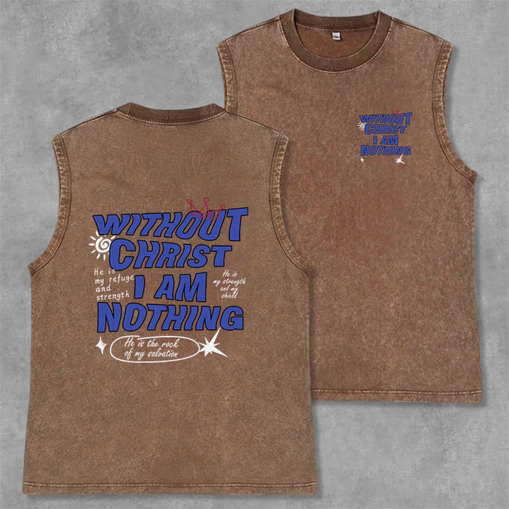 Christianartworkshop Ohne Christus bin ich nichts Unisex-Tanktop - Braun - 2XL - image 28