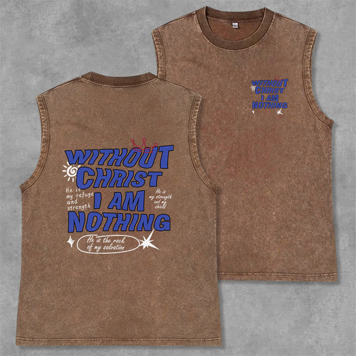 Christianartworkshop Ohne Christus bin ich nichts Unisex-Tanktop - Braun - 2XL - image 28