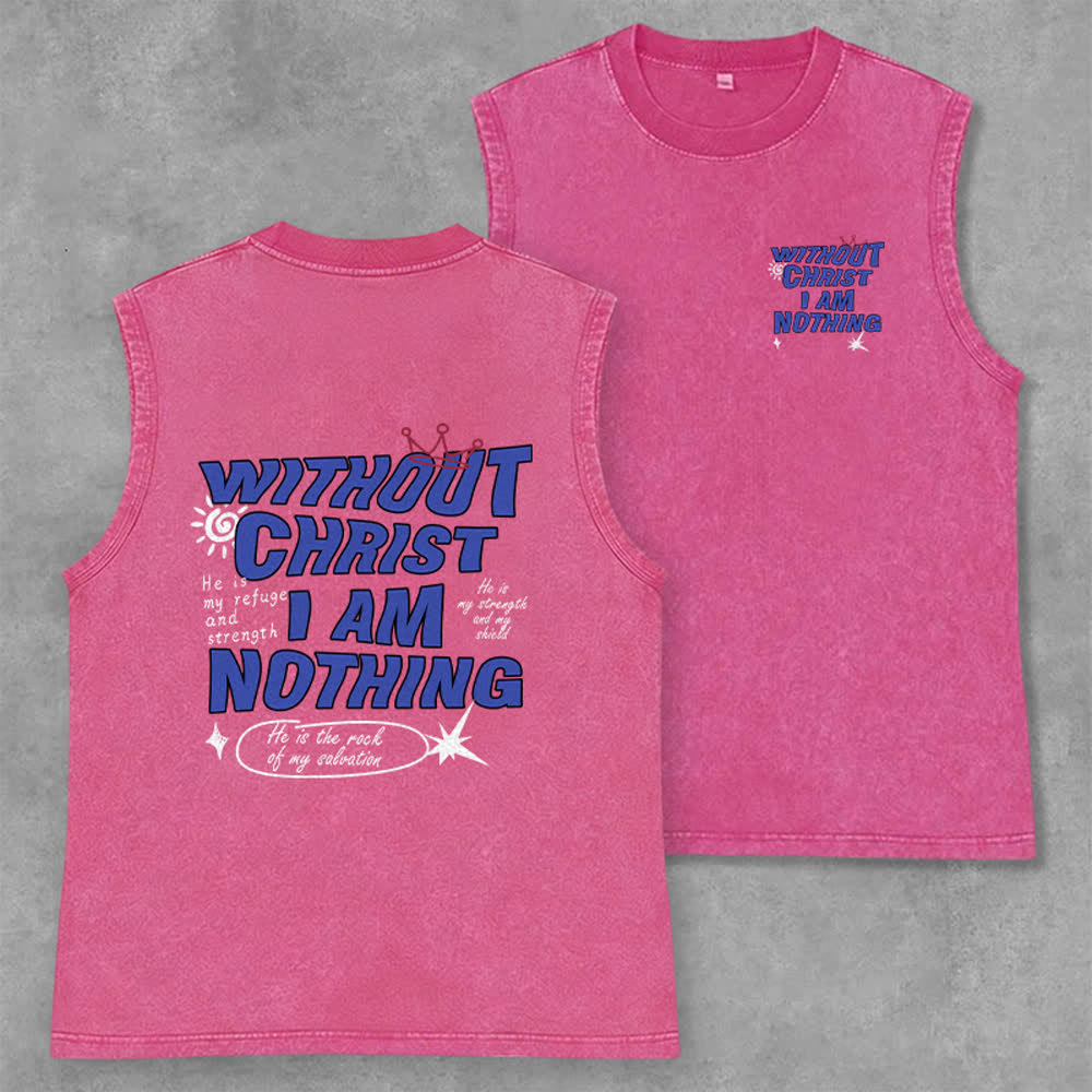 Christianartworkshop Ohne Christus bin ich nichts Unisex-Tanktop - Rosa - 2XL - image 21
