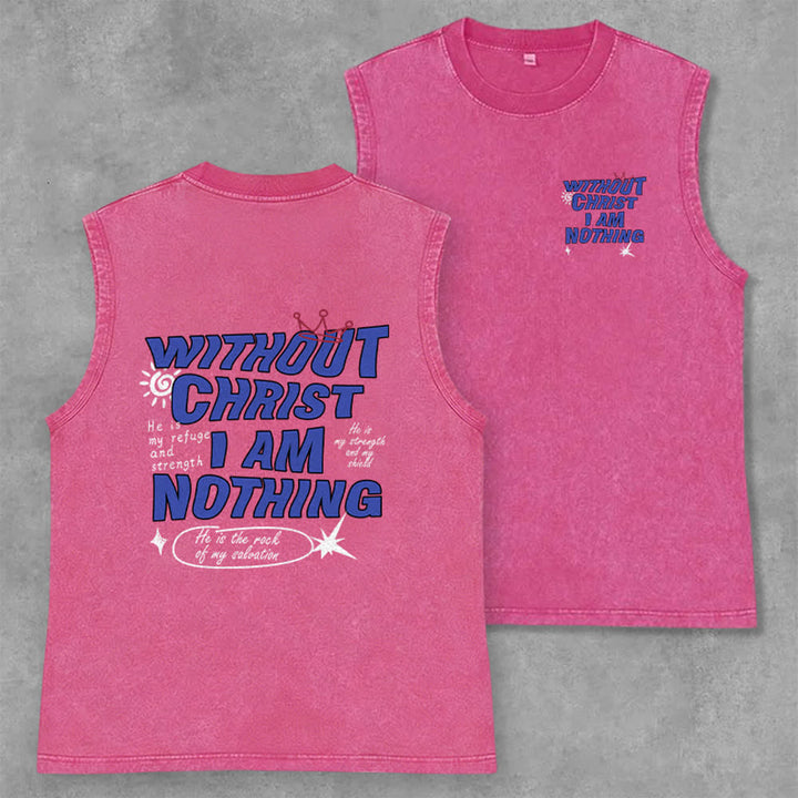 Christianartworkshop Ohne Christus bin ich nichts Unisex-Tanktop - Rosa - 2XL - image 21