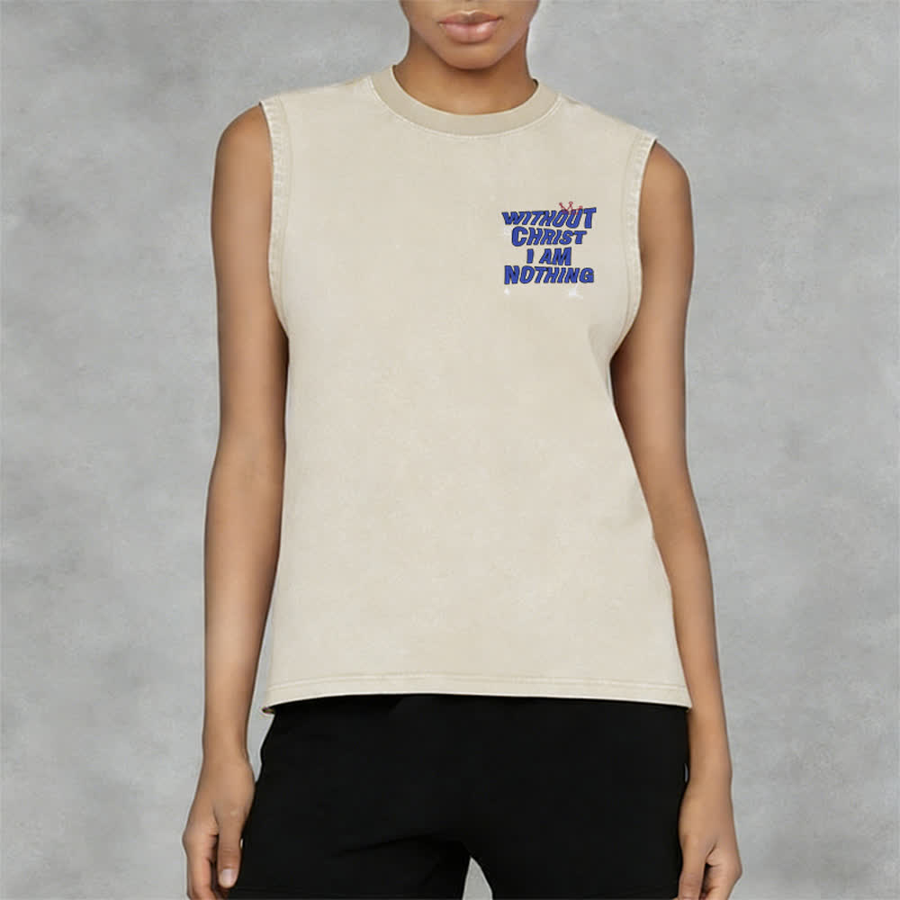 Christianartworkshop Ohne Christus bin ich nichts Unisex-Tanktop - image 4
