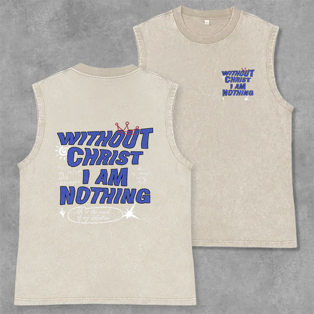 Christianartworkshop Ohne Christus bin ich nichts Unisex-Tanktop - Beige - 2XL - image 0