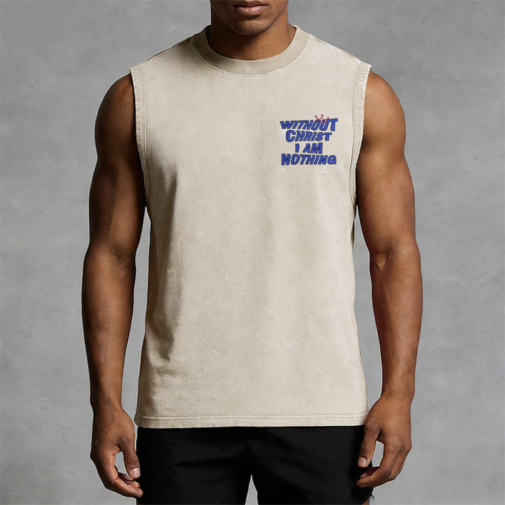 Christianartworkshop Ohne Christus bin ich nichts Unisex-Tanktop - image 2