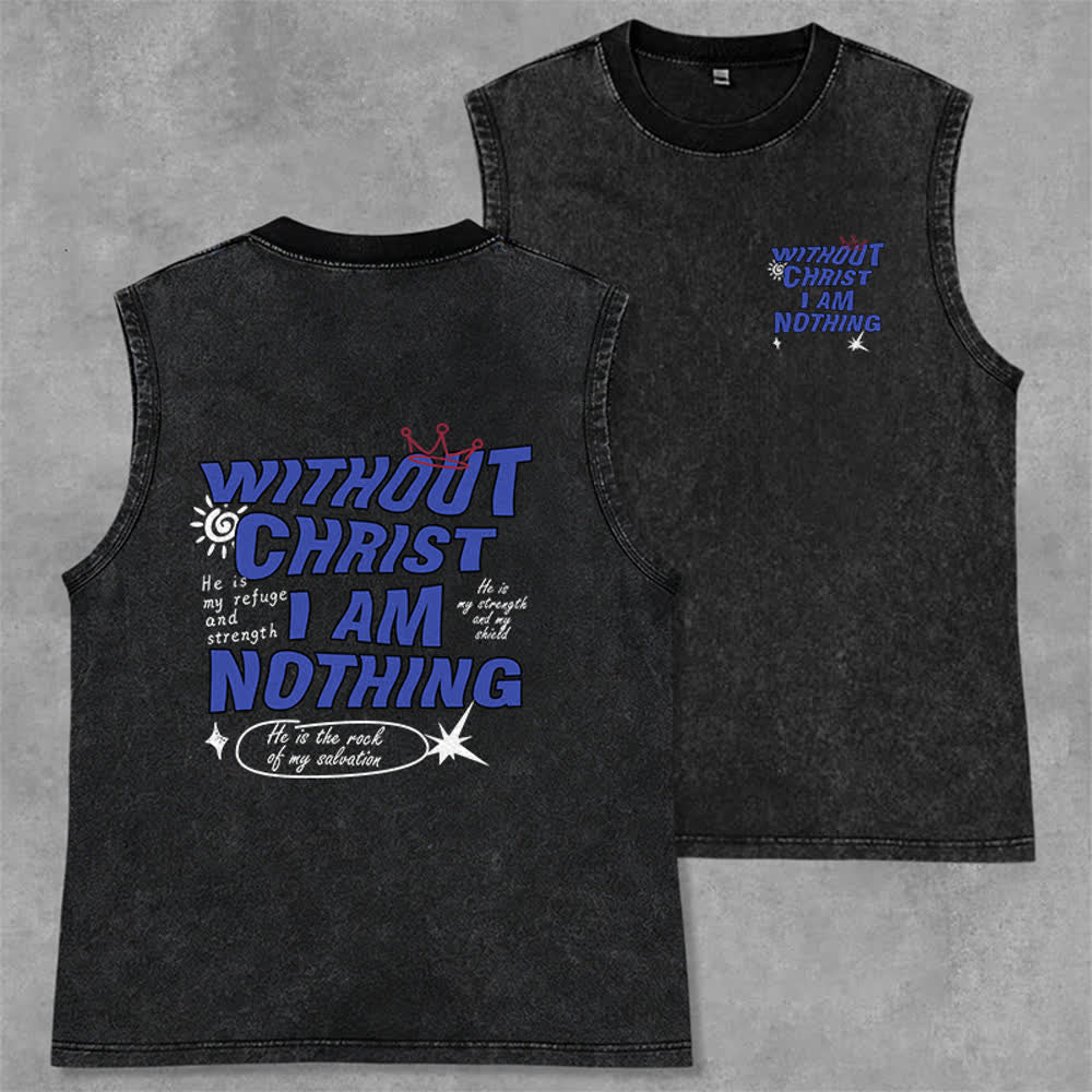Christianartworkshop Ohne Christus bin ich nichts Unisex-Tanktop - Schwarz - 2XL - image 7