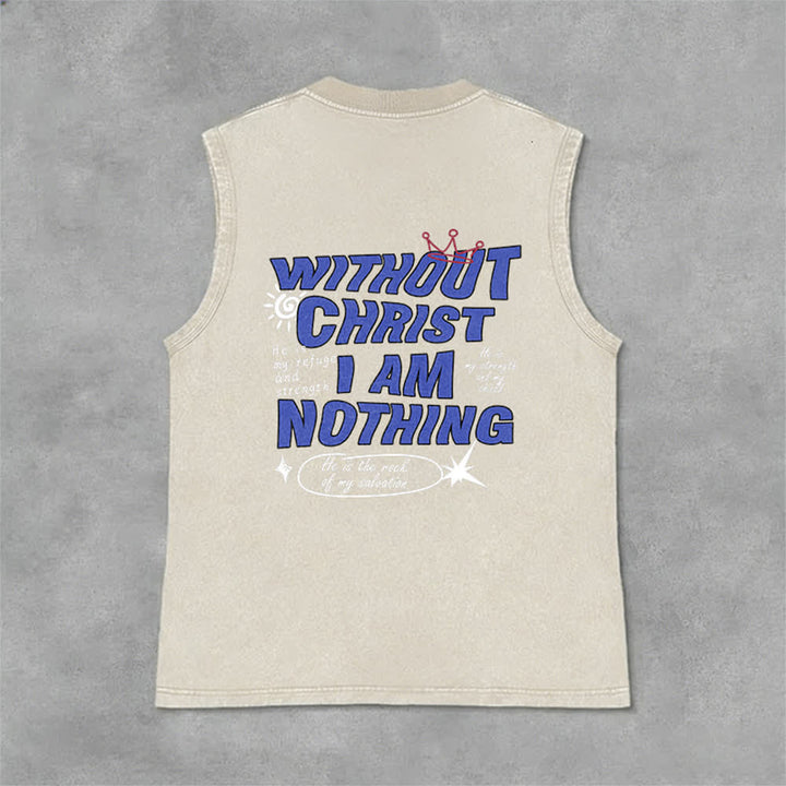Christianartworkshop Ohne Christus bin ich nichts Unisex-Tanktop - image 6