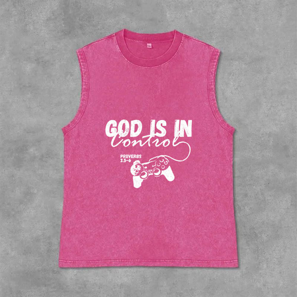 Christianartworkshop „Gott hat die Kontrolle“ Unisex-Tanktop - Rosa - 2XL - image 9