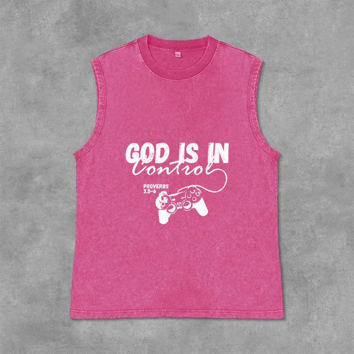 Christianartworkshop „Gott hat die Kontrolle“ Unisex-Tanktop - Rosa - 2XL - image 9