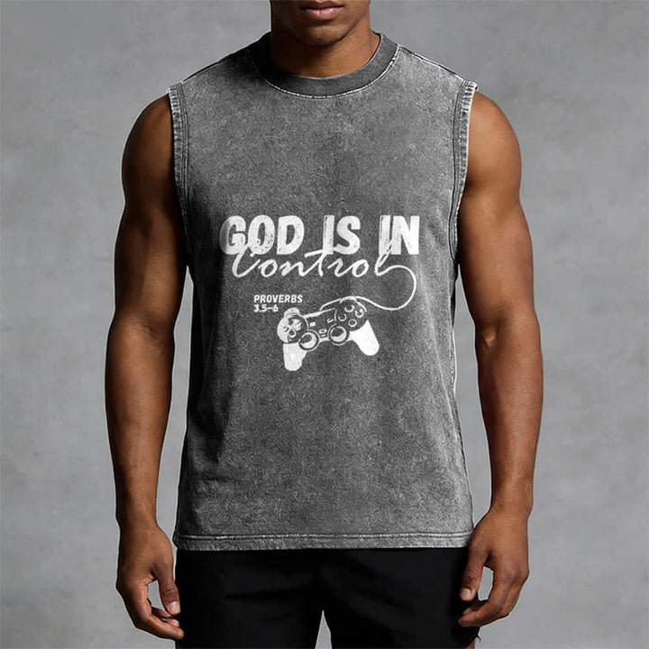 Christianartworkshop „Gott hat die Kontrolle“ Unisex-Tanktop - image 1