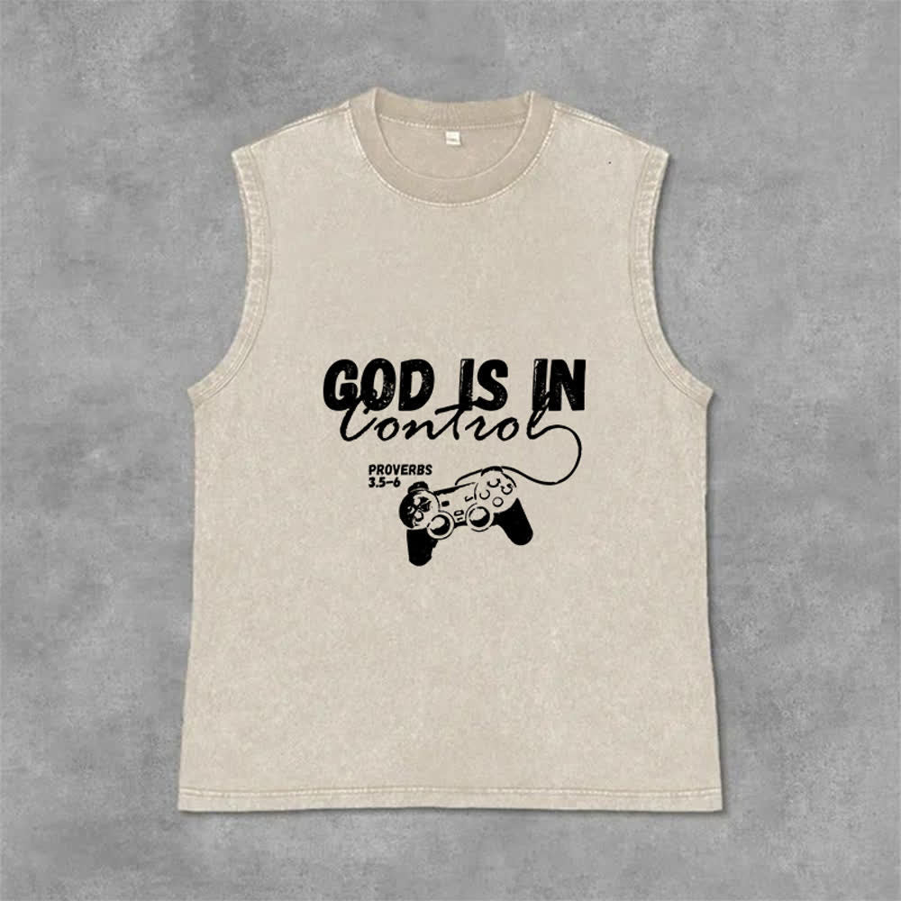 Christianartworkshop „Gott hat die Kontrolle“ Unisex-Tanktop - Beige - 2XL - image 6