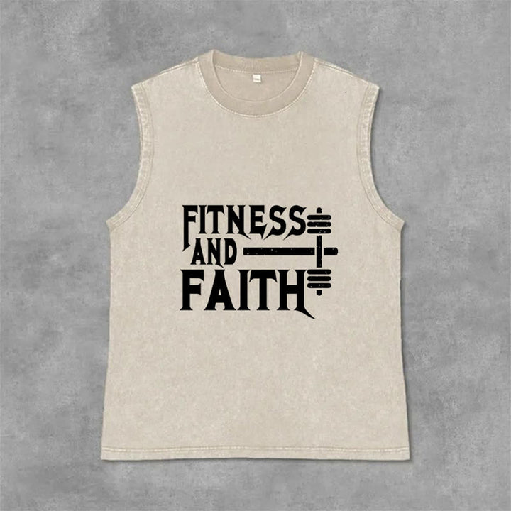 Christianartworkshop Unisex-Tanktop „Fitness und Glaube“ - Beige - 2XL - image 6
