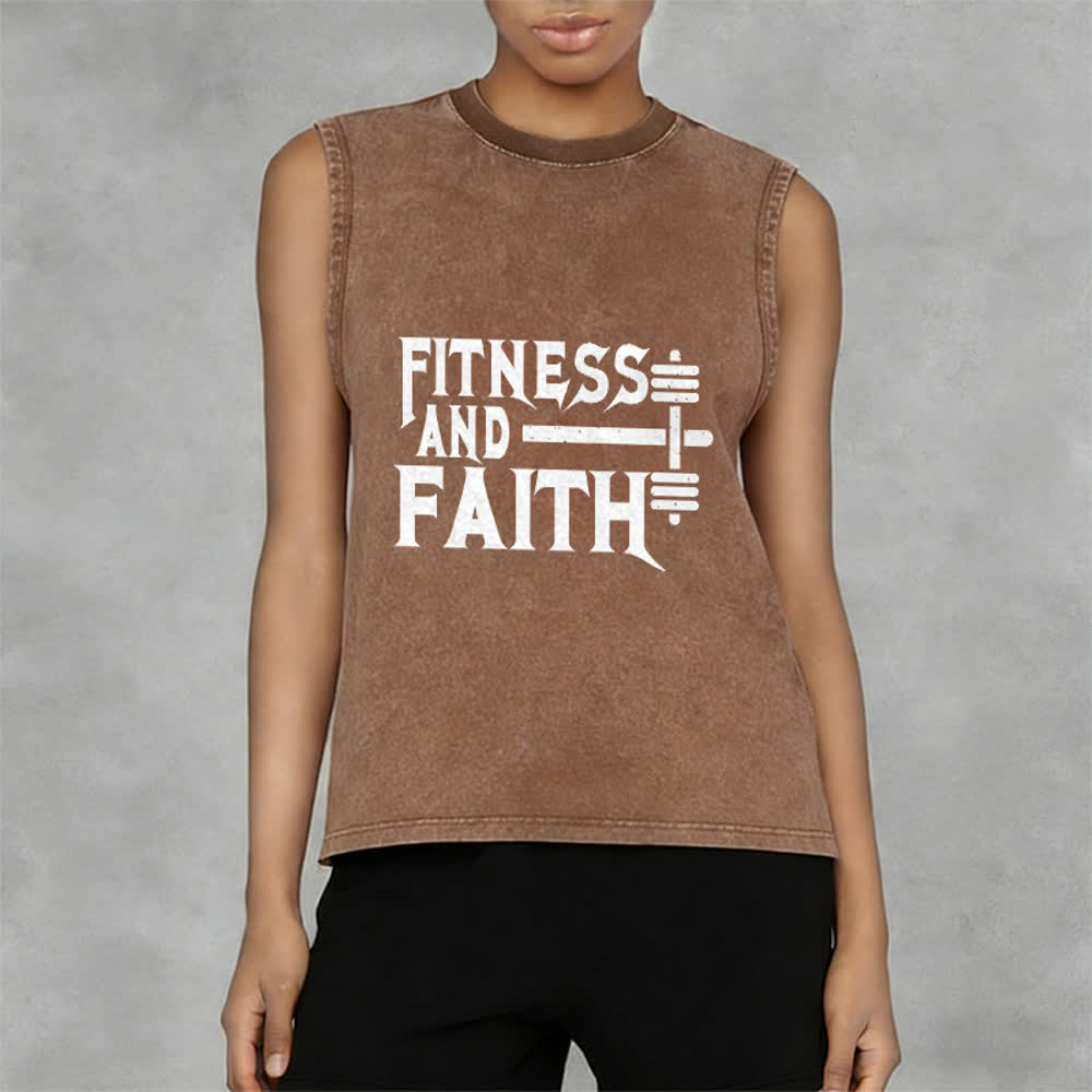 Christianartworkshop Fitness und Glaube Unisex-Tanktop (gewaschen) - image 14