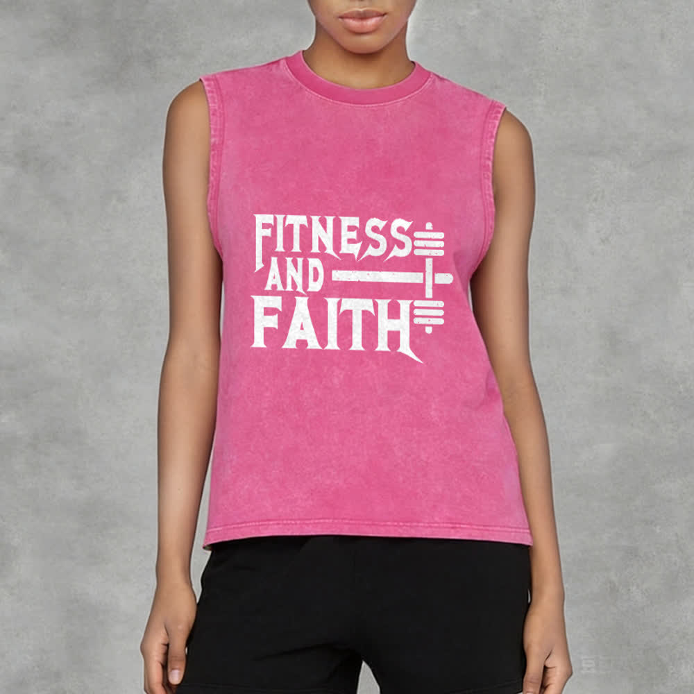 Christianartworkshop Fitness und Glaube Unisex-Tanktop (gewaschen) - image 11