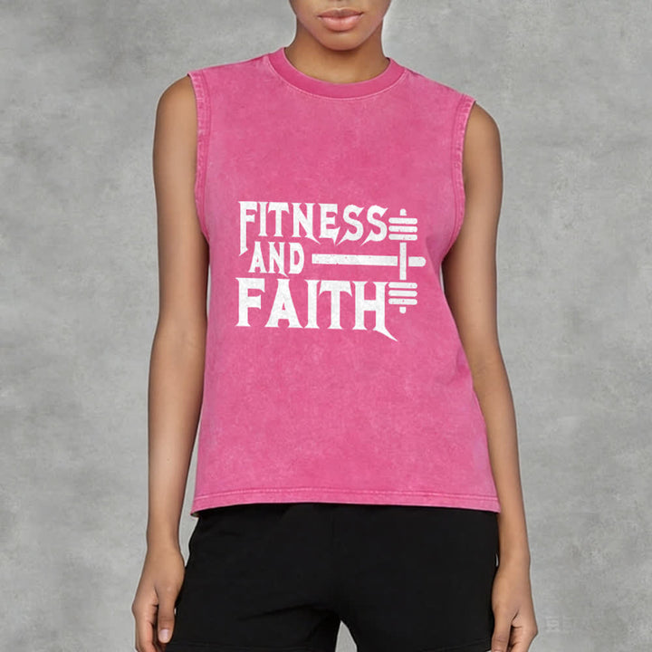 Christianartworkshop Fitness und Glaube Unisex-Tanktop (gewaschen) - image 11