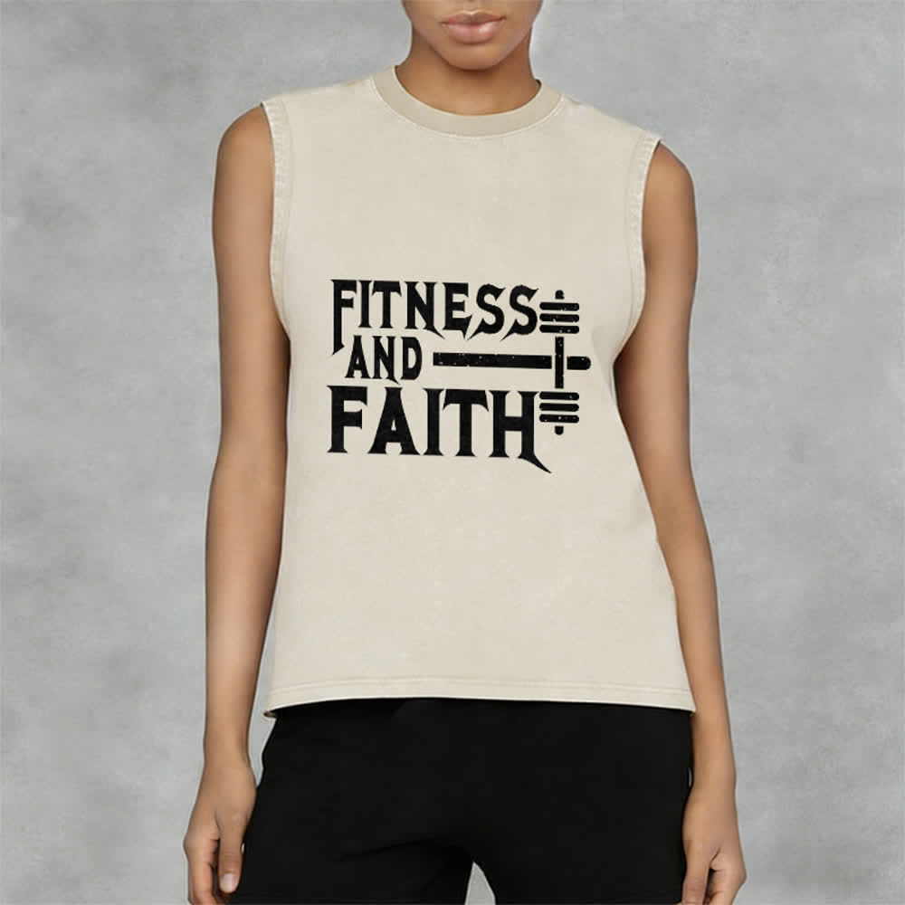 Christianartworkshop Fitness und Glaube Unisex-Tanktop (gewaschen) - image 8