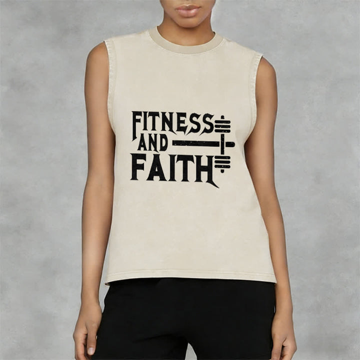 Christianartworkshop Fitness und Glaube Unisex-Tanktop (gewaschen) - image 8