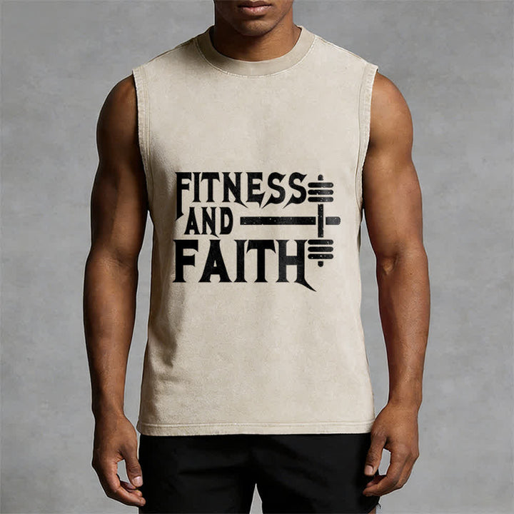 Christianartworkshop Fitness und Glaube Unisex-Tanktop (gewaschen) - image 7