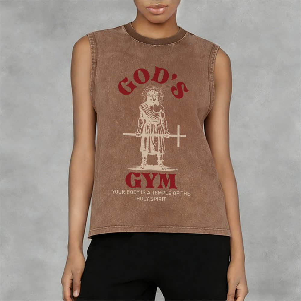 Christianartworkshop Dein Körper ist ein Tempel des Heiligen Geistes Unisex-Tanktop (gewaschen) - image 14