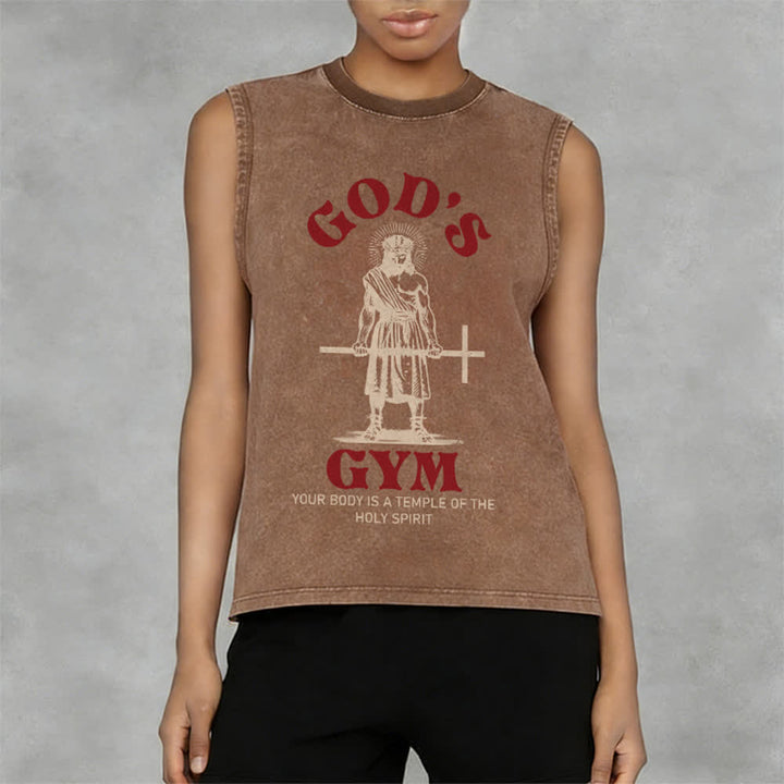Christianartworkshop Dein Körper ist ein Tempel des Heiligen Geistes Unisex-Tanktop (gewaschen) - image 14