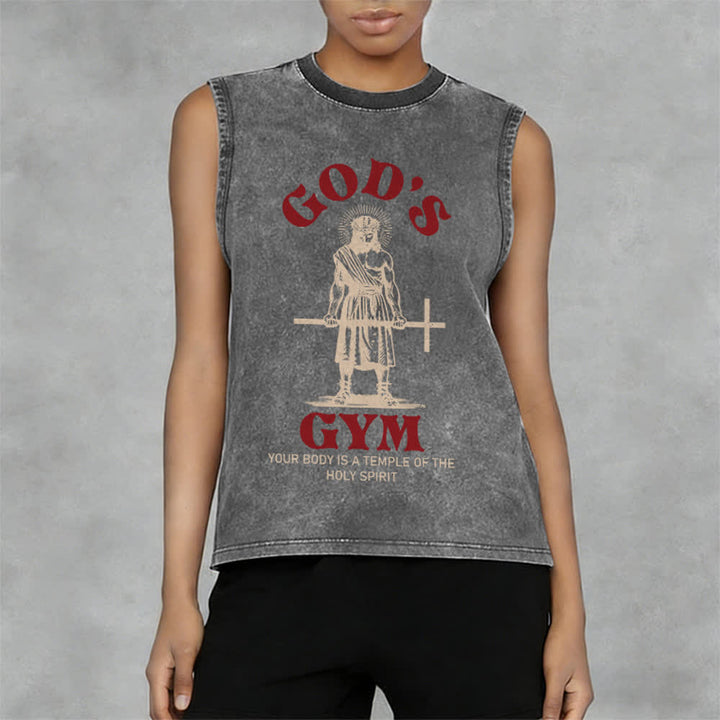 Christianartworkshop Dein Körper ist ein Tempel des Heiligen Geistes Unisex-Tanktop (gewaschen) - image 8