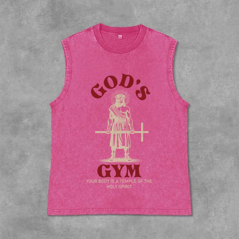 Christianartworkshop Dein Körper ist ein Tempel des Heiligen Geistes Unisex-Tanktop (gewaschen) - Rosa - 2XL - image 9